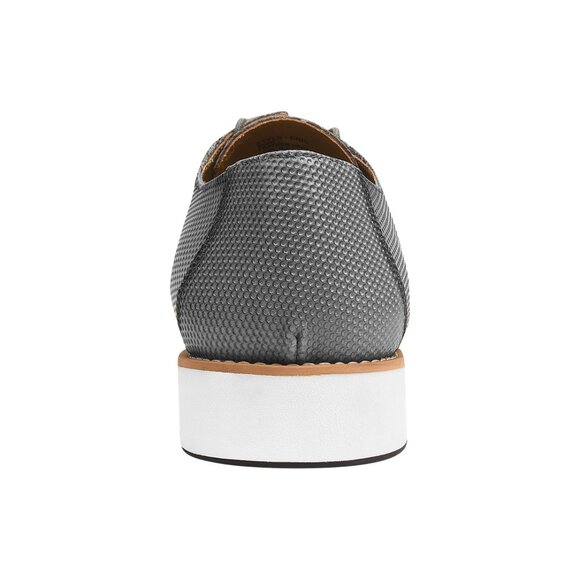 LIBERTYZENO Mens Grey Leather Tread Design Oxford Dress Shoes main image 6